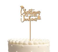 Blitz Craft Personalised Merry Christmas Cake Topper 3MM Wooden Christmas Decorations for Happy New Year Party Supplies A Touch of Christmass Magic - Cake Toppers for Holiday Celebrations