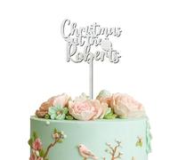 Blitz Craft Personalised Merry Christmas Cake Topper 3MM Wooden Christmas Decorations for Happy New Year Party Supplies A Touch of Christmass Magic - Cake Toppers for Holiday Celebrations
