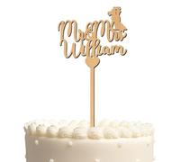 Blitz Craft Personalised Mr and Mrs Cake Topper 3mm Wooden Cake Decorations Wedding Anniversary Engagement Bridal Shower Cake Toppers for Your Special Day Celebrate the Journey of Love