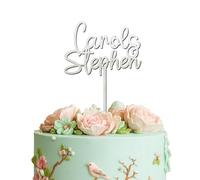 Blitz Craft Personalised Mr and Mrs Cake Topper Customised Name 3mm Wooden Cake Decorations Wedding Anniversary Engagement Bridal Shower Cake Toppers for Your Special Day Celebrate the Journey of Love