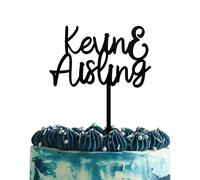 Blitz Craft Personalised Mr and Mrs Cake Topper Customised Name 3mm Wooden Cake Decorations Wedding Anniversary Engagement Bridal Shower Cake Toppers for Your Special Day Celebrate the Journey of Love
