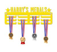 Blitz Craft Personalised Name Medal Hanger Display Rack Frame for Awards Ribbons 3mm Acrylic | Sturdy 3 Row Wall Mounted Medals Holder | Perfect to Display Your Hand Earned Medals-White