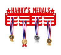 Blitz Craft Personalised Name Medal Hanger Display Rack Frame for Awards Ribbons 3mm Acrylic | Sturdy 3 Row Wall Mounted Medals Holder | Perfect to Display Your Hand Earned Medals-Royal Blue