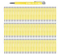 Blitz Craft Personalised Pens Bulk - 100PC Custom Engraved Aluminium Ballpoint Pens - Multipack for Business, Corporate Gifts, Office Supplies, Weddings & Events - (Black Inc, Yellow)