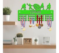 Blitz Craft Personalised Rugby Medal Hanger Display Rack Frame for Awards Ribbons 3mm Acrylic | Sturdy 3 Row Wall Mounted Medals Holder | Perfect to Display Your Hand Earned Medals-Light Grey