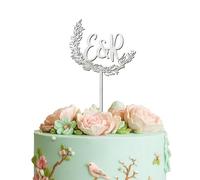 Blitz Craft Personalised Wedding Cake Topper 3mm Wooden Cake Decorations Anniversary Engagement Bridal Shower Cake Toppers for Your Special Day Celebrate the Journey of Love