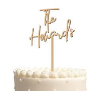 Blitz Craft Personalised Wedding Cake Topper with Last Name 3mm Wooden Cake Decorations Anniversary Engagement Bridal Shower Cake Toppers for Your Special Day Celebrate the Journey of Love