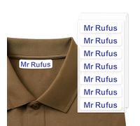 Blitz Craft Personalized Iron on Labels Cloths with Cute Symbols 50pcs | Customizable Kids Name Tag Stickers with Skin Friendly Material | Suitable for School Uniform, Office Name Tags-Blue