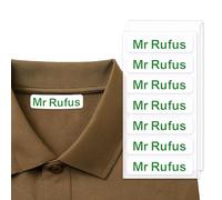 Blitz Craft Personalized Iron on Labels Cloths with Cute Symbols 50pcs | Customizable Kids Name Tag Stickers with Skin Friendly Material | Suitable for School Uniform, Office Name Tags-Green