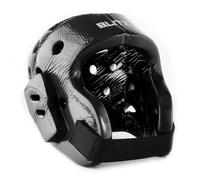Blitz Dipped Foam Head Guard - Black - Large - Martial Arts Protective Headguard for Karate, Taekwondo, Kickboxing, Sparring - Lightweight Foam Gear for Kids & Adults