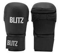 (Black, Small) Blitz Elite Mitts Without Thumb - Karate Taekwondo