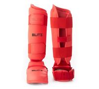 Blitz Elite Shin Guards With Removable Foot - Red - X-Large