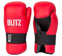 Blitz Semi Contact Open Palm Gloves - Red - Small