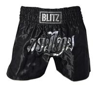 Blitz Slim Cut Muay Thai Shorts - Black - XX-Small