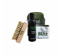 Blitz Sneaker Cleaning Kit - Leather, Suede & Canvas Trainers - 100ml Solution, Brush, Microfiber Cloth & Wipes - Travel Pouch Included
