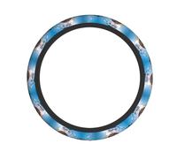 Blitzkrieg Football Steering Wheel Cover, 15 Inch Universal Protective Cover, Soft Breathable Durable Full Surround Sports Car Accessories