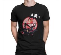 Blitzo T Shirt Men's Cotton Novelty T-Shirt Round Collar Helluva Cool Boss Tees Short Sleeve Clothes Printed Black