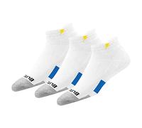 BLITZSOX Unisex Tennis Socks with Hi-Tech Performance Max Cushion, Moisture Wicking, White Ankle Length Tennis Socks for Men & Women, Pack of 3 (UK 3-5)