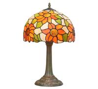 Blivuself Tiffany Lamp Stained Glass Lamp Sunflower Yellow Bedroom Table Lamp Reading Desk Light for Bedside Living Room Office Dormitory Dining Room Decorate Gift