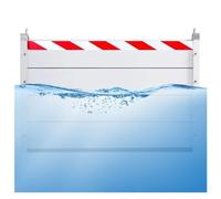 Blivysse Mobile Flood Protection Barrier Door Aluminum Alloy Flood Defence Barrier Home Water Deflector For Garage/Basement(I-O,120 * 60cm)
