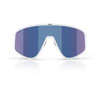Bliz A004 Sunglasses Grey with Blue Mirror/CAT3 Matte White