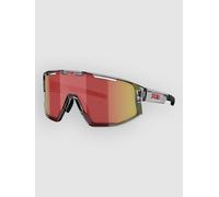 BLIZ Active Eyewear Fusion Transparent Dark Grey Sunglasses brow w red multi Uni