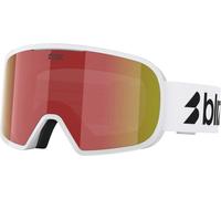 BLIZ G002S Skibrille matt weiss-Glas rot versp.