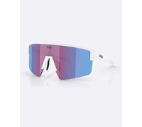 Bliz P004 sunglasses Matte White with Nano Optics Rose Violet Mirror Blue lens