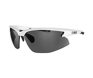 Bliz Unisex's 9060-01 Motion' Sports Sunglasses, White with smoke silver mirror lens, Regular