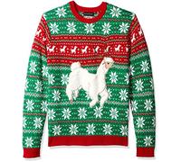 Blizzard Bay Mens Festive Alpaca Crew Neck Ugly Xmas Suit Jacket - Green -
