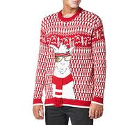Blizzard Bay Men's Ski Slopes Llama Sweater, Red, Medium