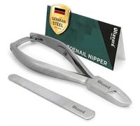 Blizzard Nail Clippers for Thick Nails - Podiatrist Nail Nippers for Seniors - Heavy Duty Toe Nail Clippers for Men - German Forged Podiatry & Chiropody Tool with Toenail File - 14.5cm Concave Head