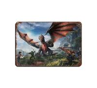 BLJKHTGG Ark Survival Evolved Video Game Tin Sign Vintage Metal Pub Club Cafe Bar Home Wall Art Decoration Poster Retro 8x12inch(20x30cm)