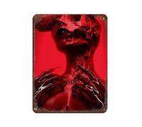 BLJKHTGG Dark Surreal Demon Figure Tin Sign Vintage Metal Pub Club Cafe Bar Home Wall Art Decoration Poster Retro 12x16inch(30x40cm)