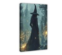 BLJKHTGG Die Hexe Des Zauberwaldes Canvas Poster Bedroom Decor Landscape Decor Gift 24x36inch(60x90cm)