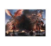 BLJKHTGG Final Fantasy XVI Poster Video Game Canvas Poster Bedroom Decor Landscape Decor Gift 16x24inch(40x60cm)