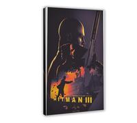 BLJKHTGG Hitman 3 Poster_ Agent 47 Video Game Canvas Poster Wall Art Print Picture Paintings 24x36inch(60x90cm)