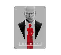 BLJKHTGG Hitman Poster_ Agent 47 Video Game Tin Sign Vintage Metal Pub Club Cafe Bar Home Wall Art Decoration Poster Retro 12x16inch(30x40cm)