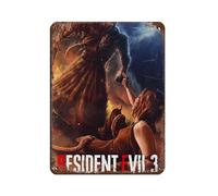 BLJKHTGG Resident Evil 3 Video Game Gift for Him & Her Retro Poster Metal Tin Sign Chic Art Retro Iron Painting Bar People Cave Cafe Family Garage Poster Wall Decoration 12x16inch(30x40cm)