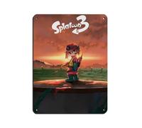 BLJKHTGG Splatoon 3 Vibrant Video Game Retro Poster Metal Tin Sign Chic Art Retro Iron Painting Bar People Cave Cafe Family Garage Poster Wall Decoration 12x16inch(30x40cm)