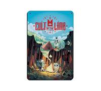 BLJKHTGG The Lamb Worship Video Game Retro Poster Metal Tin Sign Chic Art Retro Iron Painting Bar People Cave Cafe Family Garage Poster Wall Decoration 8x12inch(20x30cm)