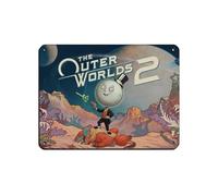 BLJKHTGG The Outer Worlds 2 Video Game Him & Her Tin Sign Vintage Metal Pub Club Cafe Bar Home Wall Art Decoration Poster Retro 12x16inch(30x40cm)