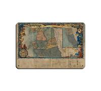 BLJKHTGG The Witcher 3 Map Northern Kingdoms Video Game Retro Poster Metal Tin Sign Chic Art Retro Iron Painting Bar People Cave Cafe Family Garage Poster Wall Decoration 8x12inch(20x30cm)