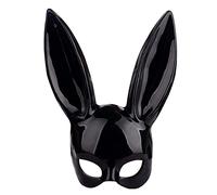 Blk Ear Anime Cosplay Full Face Headwear - Rabbit Mask Cosplay for Women, Party Props for Birthday, Easter, Halloween Eve Costume