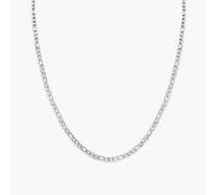 BLK Smith Company 3/4/5/6mm Silver stainless steel Figaro chain link necklace. 45cm 50cm 55cm 60cm Length. Sturdy chian for mens women unisex. (50, 3mm)