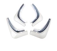 BLKCVDH Mud Flaps Mudguards Compatible for Tesla Model Y 2020-2023 Plastic Splash Guards 4Pcs/set Black White Carbon Fiber Color(Paint White)