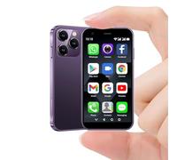 BLKE Mini Mobile Phone 4G Mini Smartphone with 3.0" HD Screen World's Smallest Mobile Phones 2000mAh Android Tiny Cheap Backup Smart Small Phone For Kids,GPS/Face ID/Dual SIM,Gifts for Kids-Purple