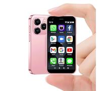 BLKE Mini Phone,4G Mini Smartphone for Kids,3.0" HD Screen,Backup Cheap Mobile Phones for Kids World's Smallest Phone,Android 12,3GB RAM + 32GB ROM,Tiny,2000mAh,Face ID/OTG/Dual SIM-Pink