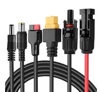 BLKing Solar Panel Extension Cable Kit, 4-in-1 Solar Connector with XT60/DC7909/DC5521, High-Efficiency Anderson Connectors for Solar Panels