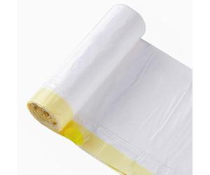 blkk Bin Bags Heavy Duty Bin Liners 50L Swing Bin Liners Strong Pedal Drawstring Bin Bags with Tie Handle Unscented 1 Roll, 20 Counts in All